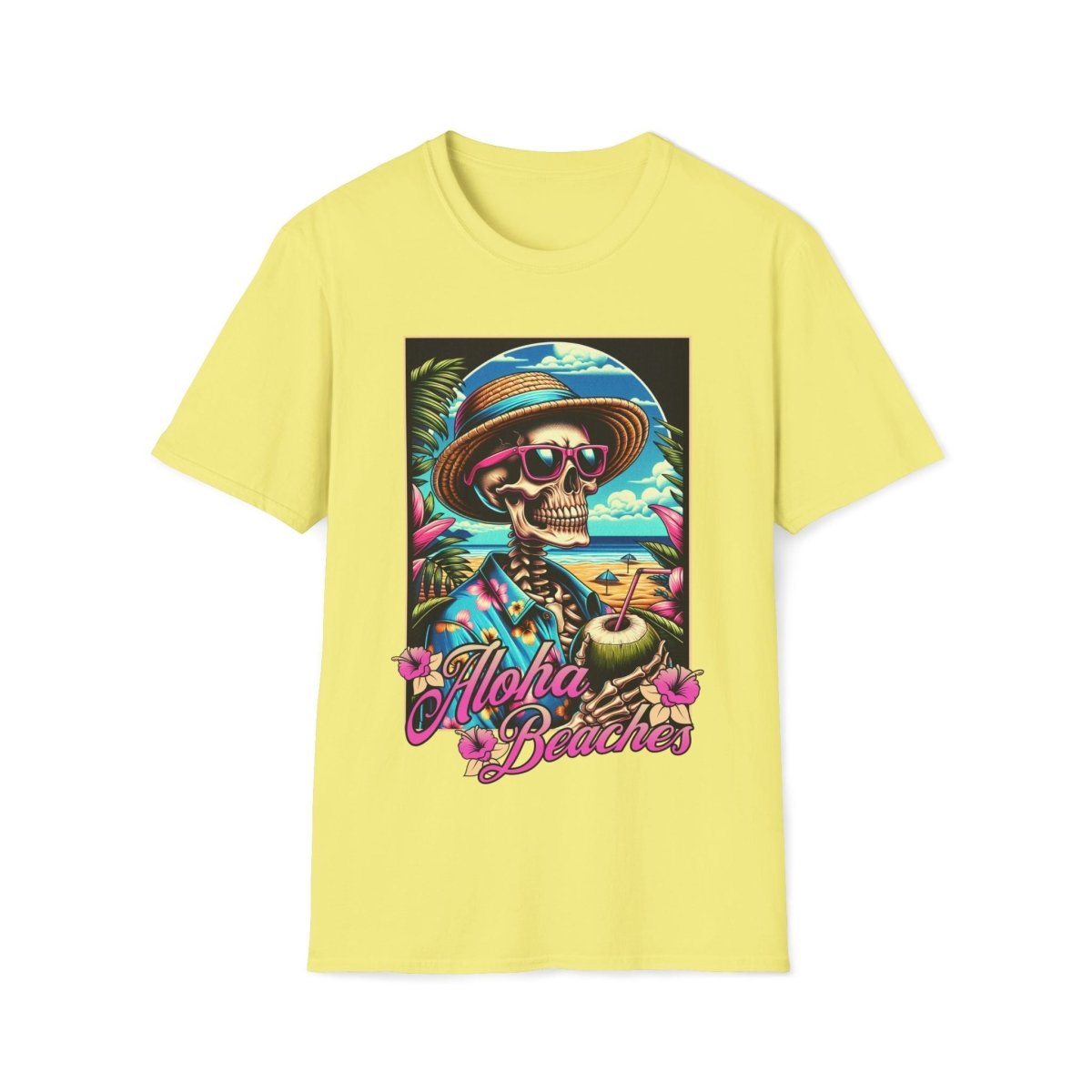 Aloha Beaches Skeleton Unisex T-Shirt - T - Generates