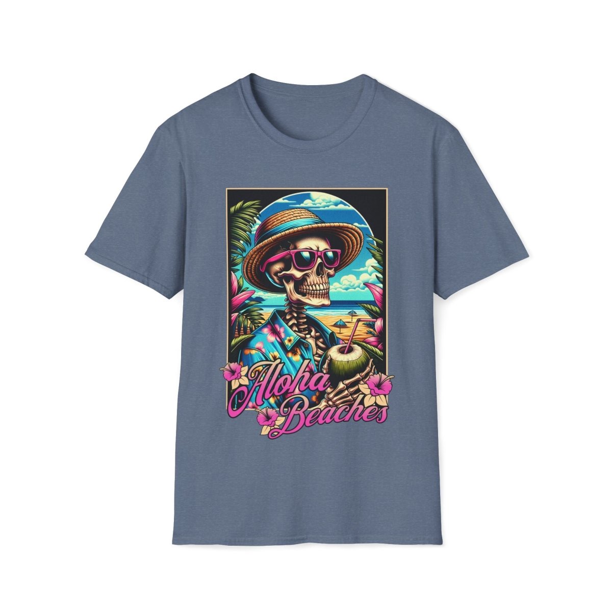Aloha Beaches Skeleton Unisex T-Shirt - T - Generates
