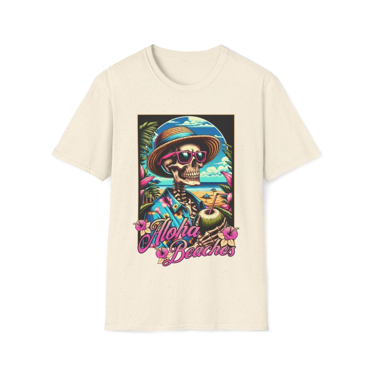 Aloha Beaches Skeleton Unisex T-Shirt - T - Generates