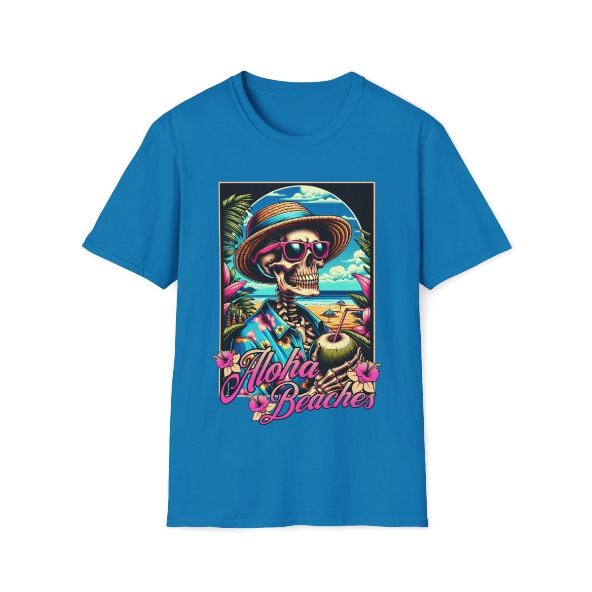 Aloha Beaches Skeleton Unisex T-Shirt - T - Generates
