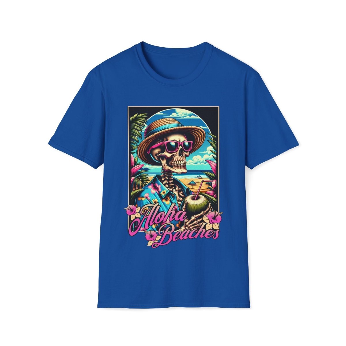 Aloha Beaches Skeleton Unisex T-Shirt - T - Generates