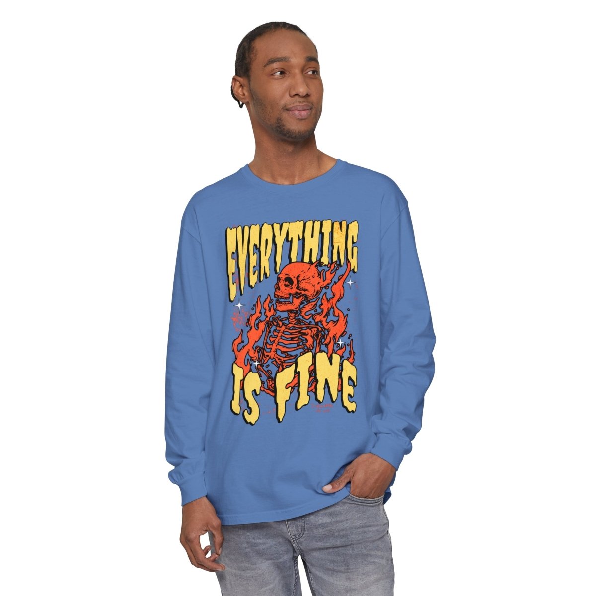 Everything Is Fine Unisex Long Sleeve T-Shirt - T - Generates