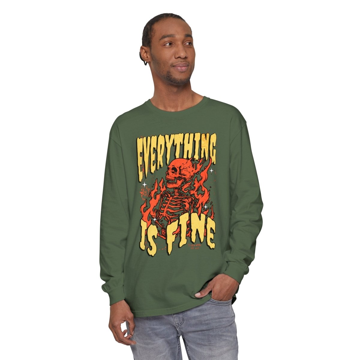 Everything Is Fine Unisex Long Sleeve T-Shirt - T - Generates
