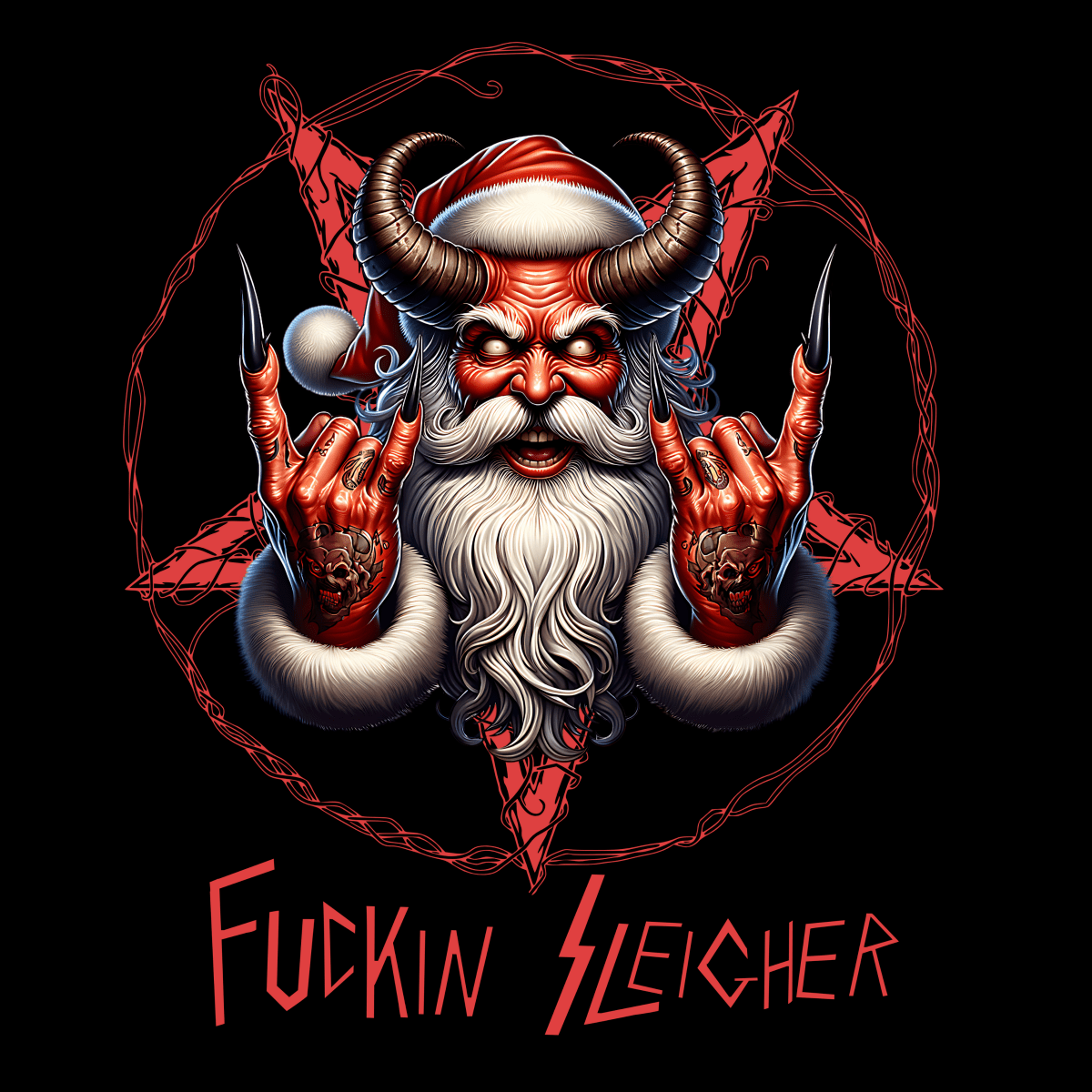 Fucking Sleigher Christmas Unisex T-Shirt - T - Generates