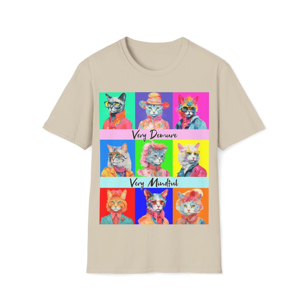 Very Demure Very Mindful Cats Unisex T-Shirt - T - Generates