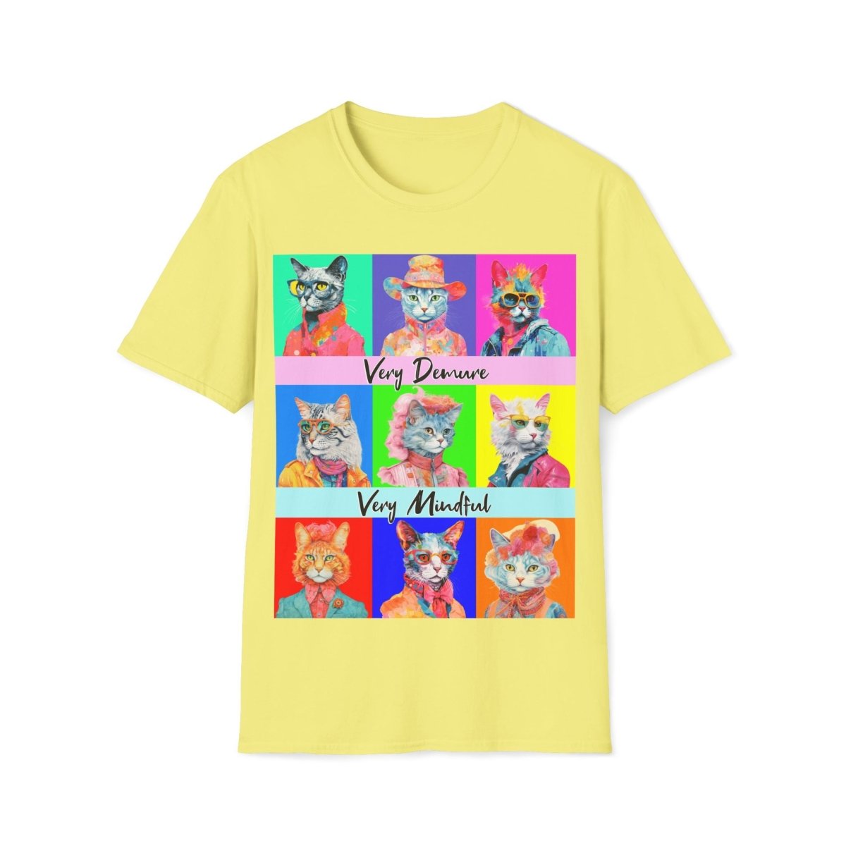 Very Demure Very Mindful Cats Unisex T-Shirt - T - Generates