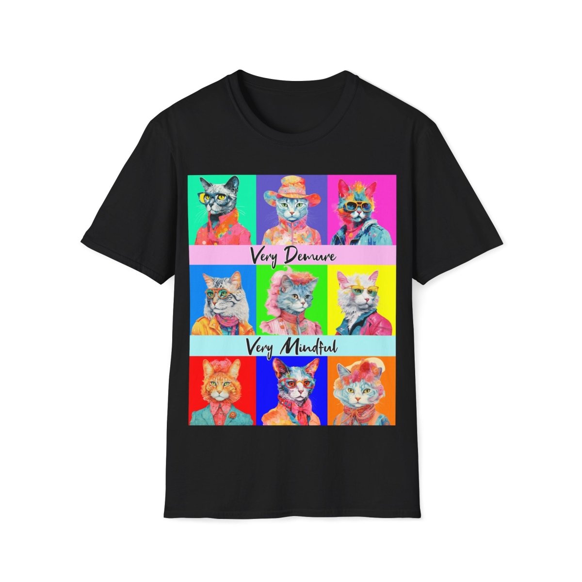 Very Demure Very Mindful Cats Unisex T-Shirt - T - Generates