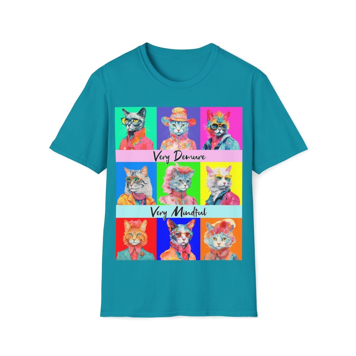 Very Demure Very Mindful Cats Unisex T-Shirt - T - Generates