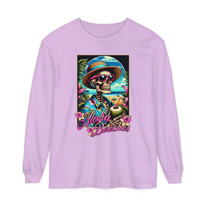 Aloha Beaches Skeleton Unisex Long Sleeve T-Shirt - T - Generates