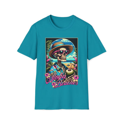 Aloha Beaches Skeleton Unisex T-Shirt - T - Generates