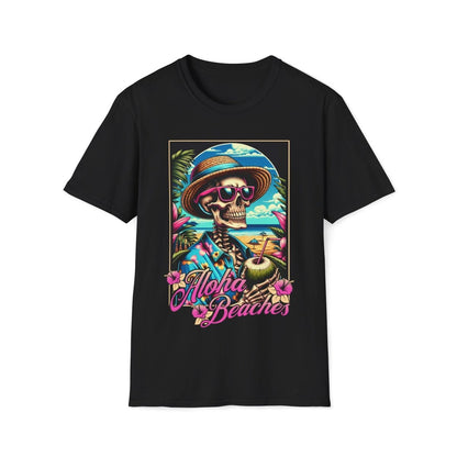 Aloha Beaches Skeleton Unisex T-Shirt - T - Generates