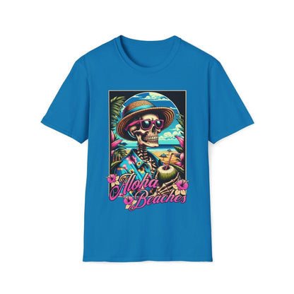 Aloha Beaches Skeleton Unisex T-Shirt - T - Generates