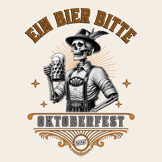 Ein Bier Bitte (One Beer Please) Male Oktoberfest 2025 Unisex T-Shirt - T - Generates