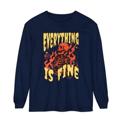 Everything Is Fine Unisex Long Sleeve T-Shirt - T - Generates