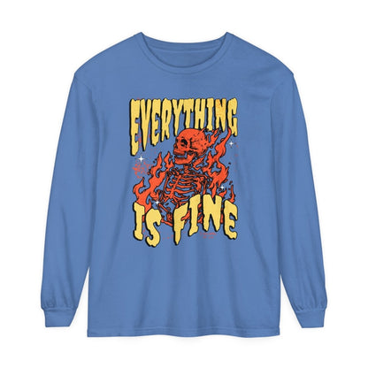 Everything Is Fine Unisex Long Sleeve T-Shirt - T - Generates
