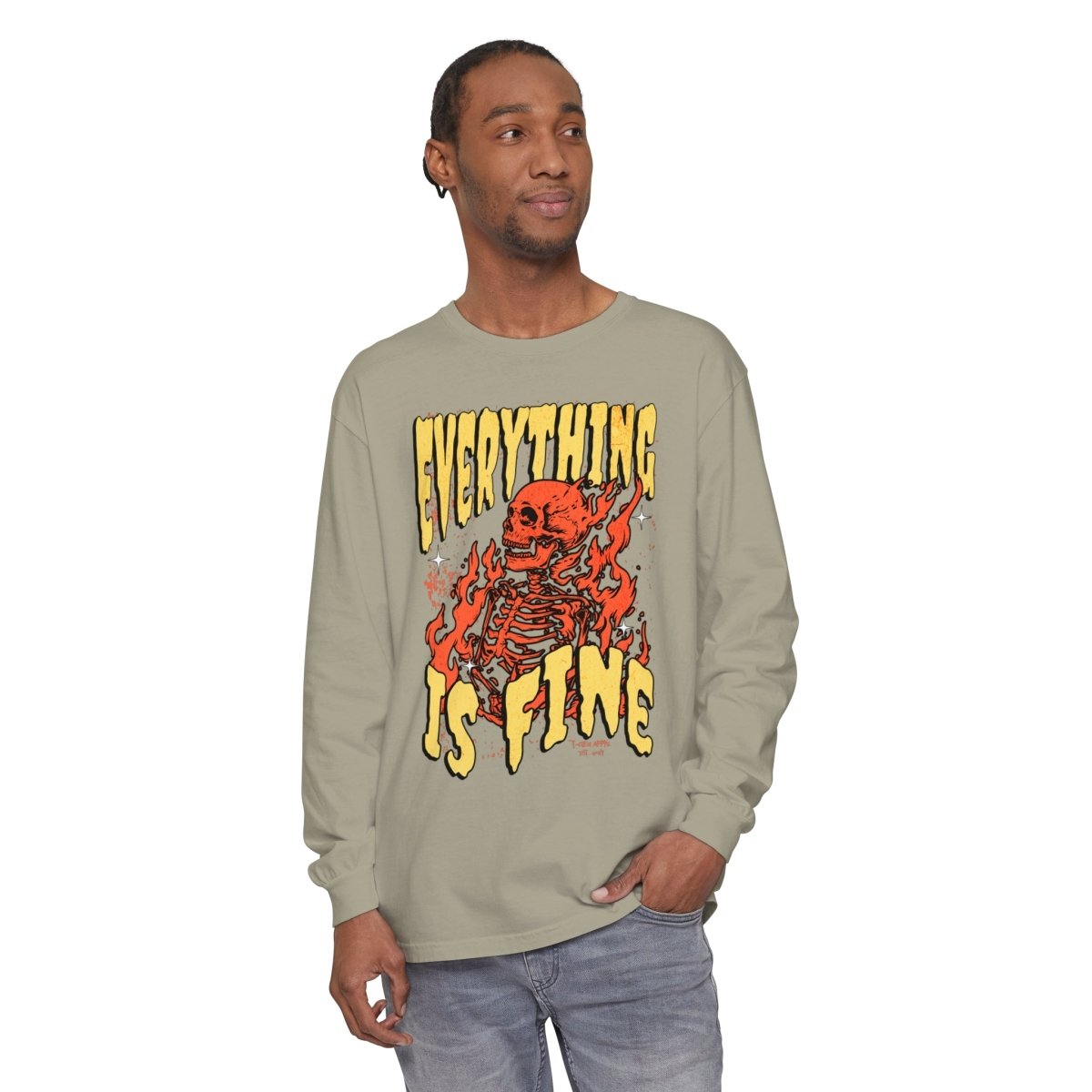 Everything Is Fine Unisex Long Sleeve T-Shirt - T - Generates