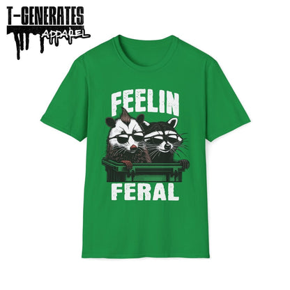 Feelin Feral Raccoon Possum Unisex T-Shirt - T - Generates