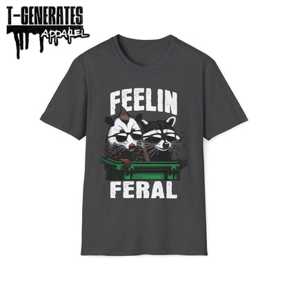 Feelin Feral Raccoon Possum Unisex T-Shirt - T - Generates