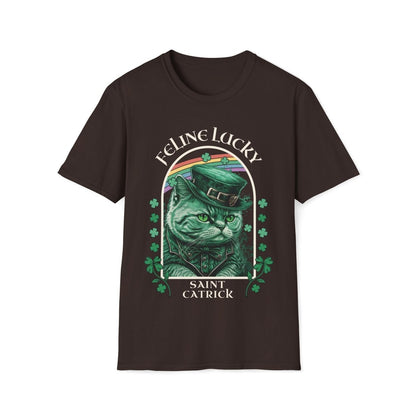 Feline Lucky Cat Saint Patrick's Day Unisex T-Shirt - T - Generates