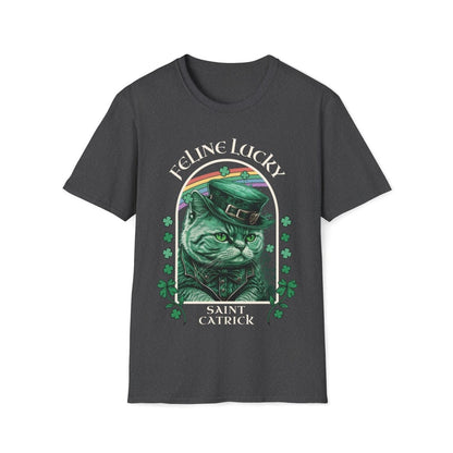 Feline Lucky Cat Saint Patrick's Day Unisex T-Shirt - T - Generates