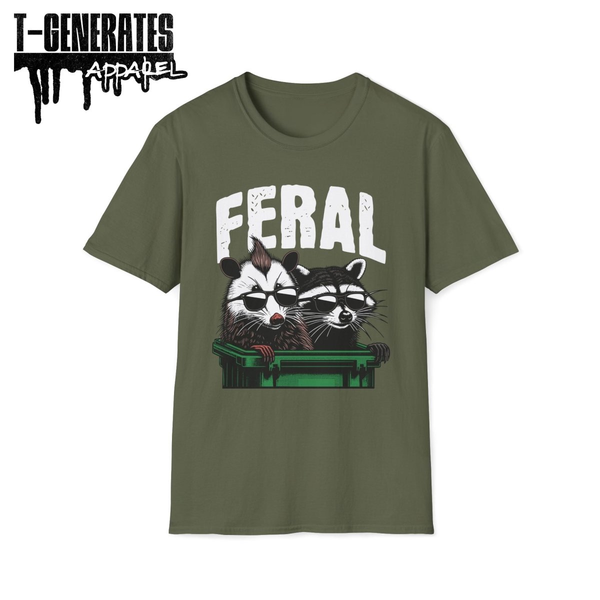 Feral Raccon Possum Trash Panda Unisex T-Shirt - T - Generates