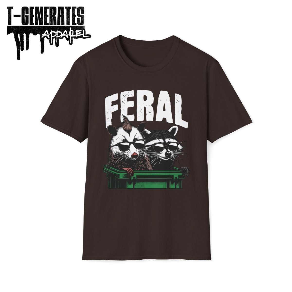 Feral Raccon Possum Trash Panda Unisex T-Shirt - T - Generates