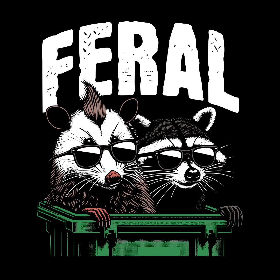 Feral Raccon Possum Trash Panda Unisex T-Shirt - T - Generates