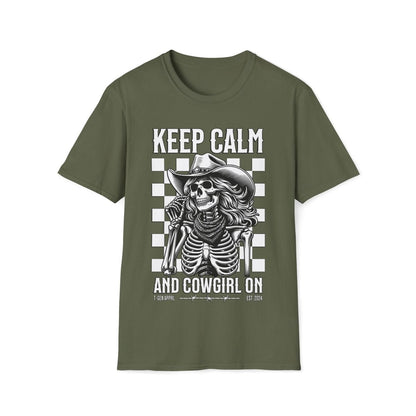 Keep Calm And Cowgirl On Unisex T-Shirt - T - Generates