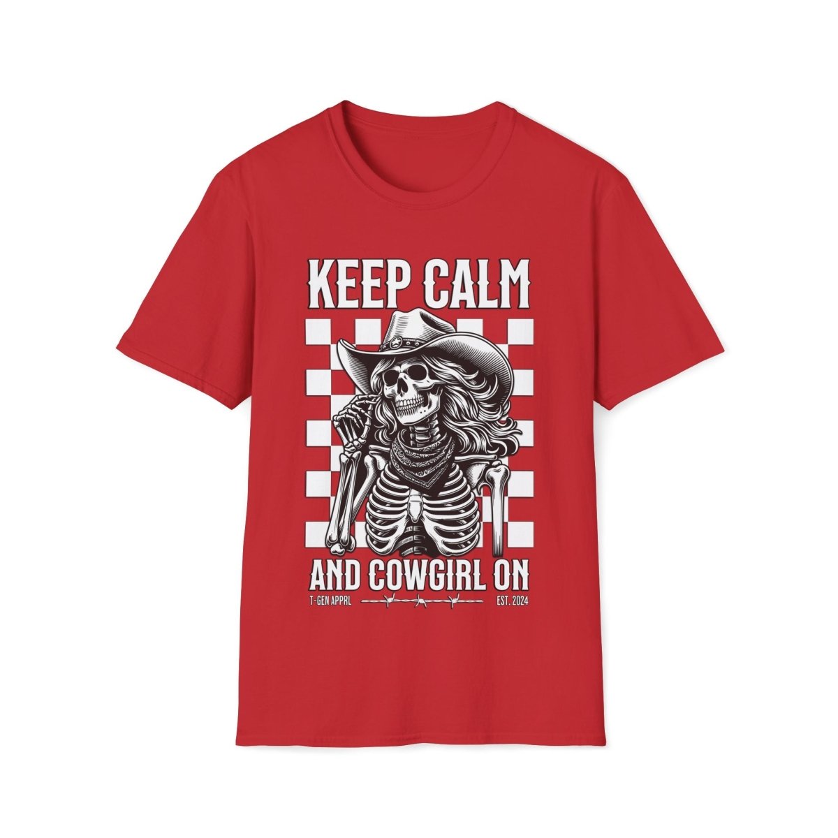 Keep Calm And Cowgirl On Unisex T-Shirt - T - Generates