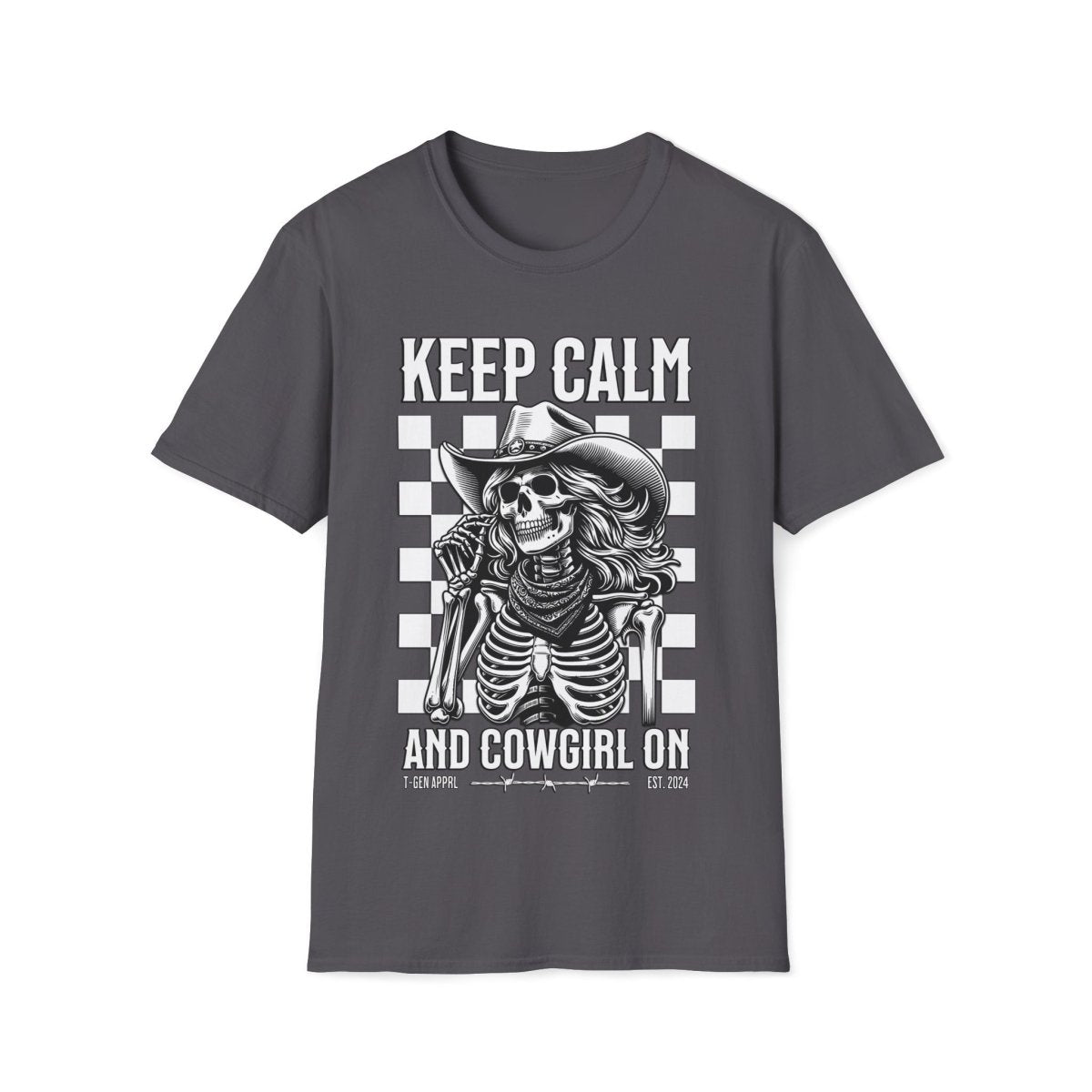 Keep Calm And Cowgirl On Unisex T-Shirt - T - Generates