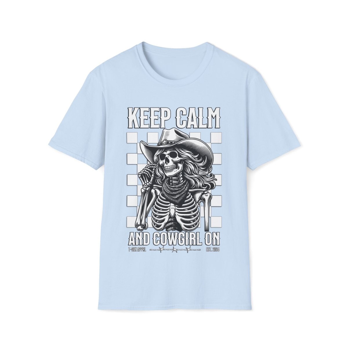 Keep Calm And Cowgirl On Unisex T-Shirt - T - Generates