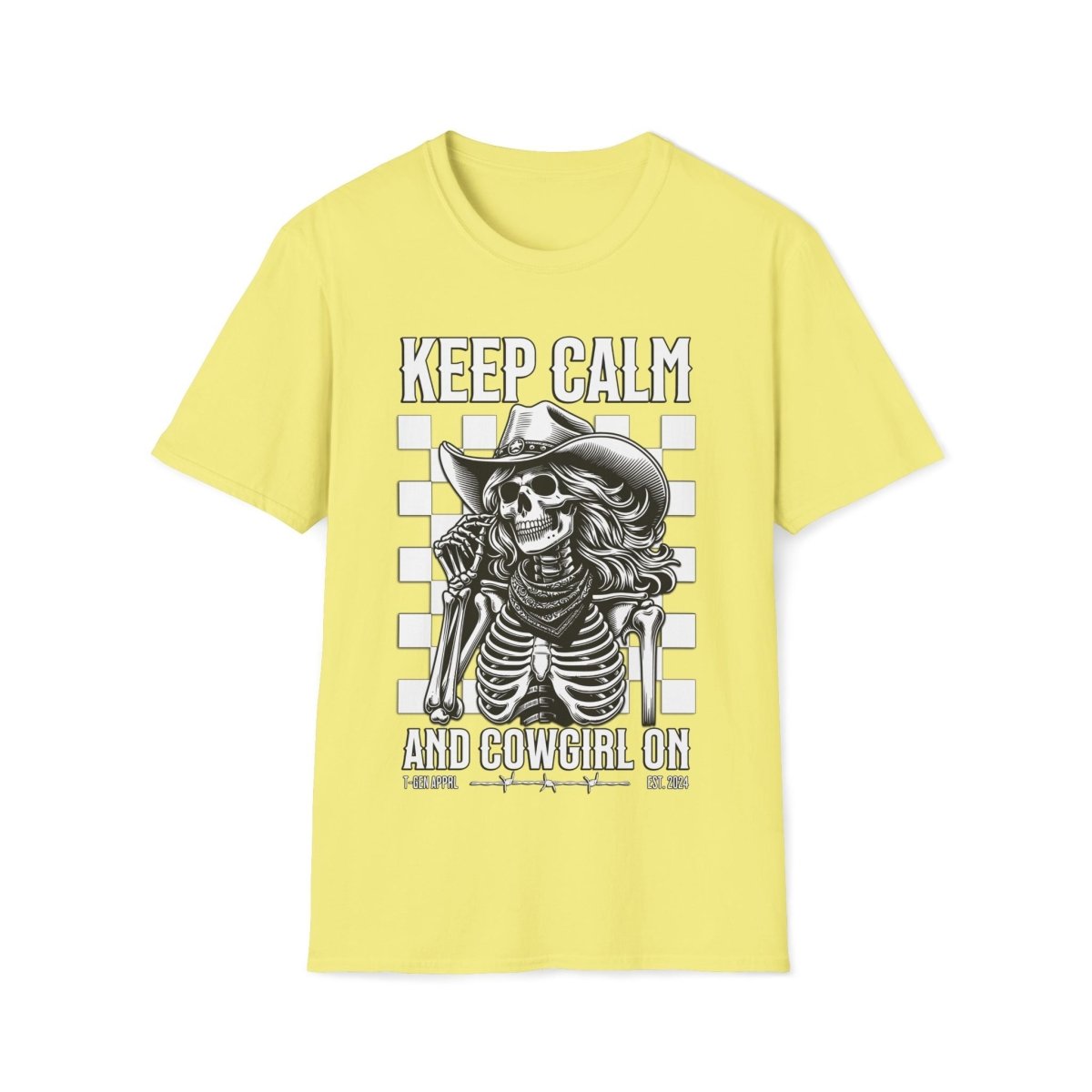 Keep Calm And Cowgirl On Unisex T-Shirt - T - Generates