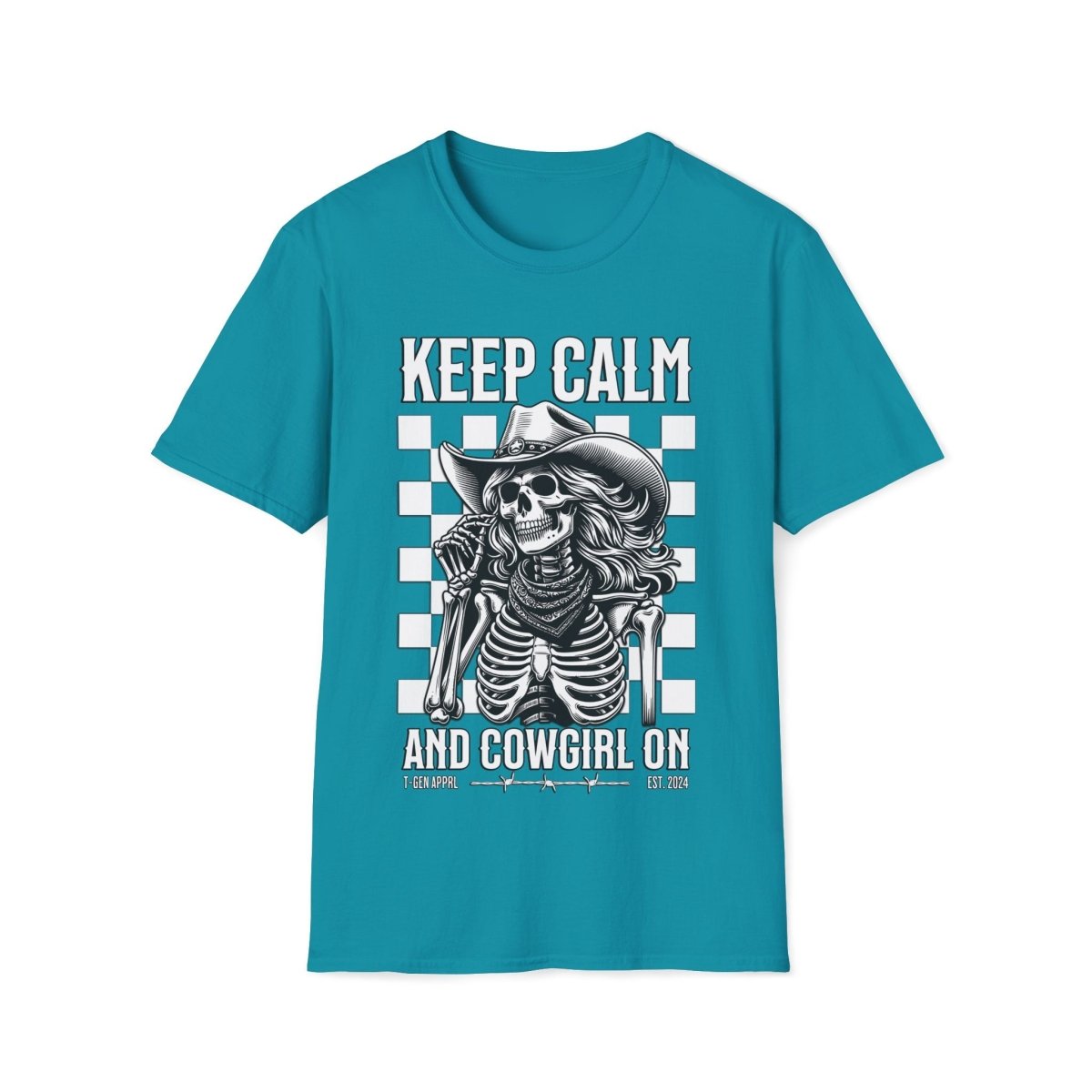 Keep Calm And Cowgirl On Unisex T-Shirt - T - Generates