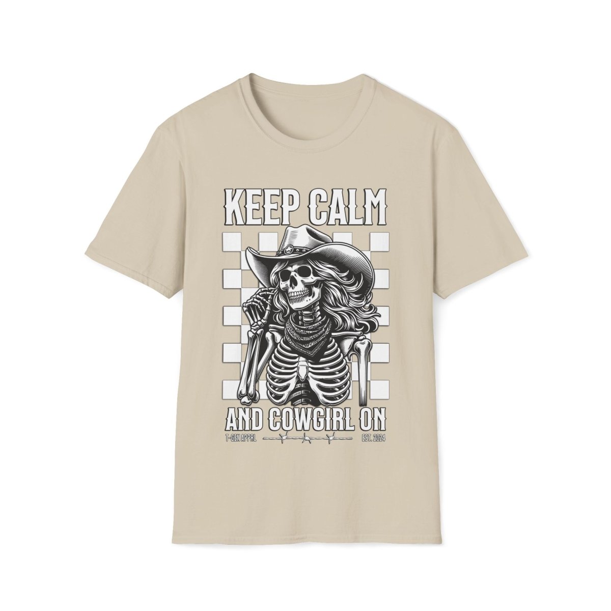 Keep Calm And Cowgirl On Unisex T-Shirt - T - Generates