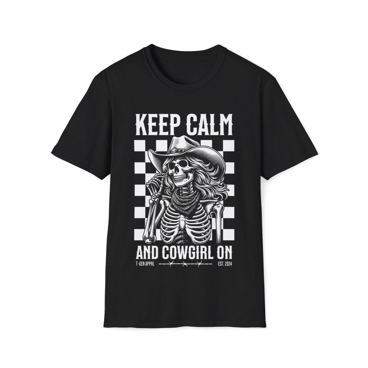 Keep Calm And Cowgirl On Unisex T-Shirt - T - Generates