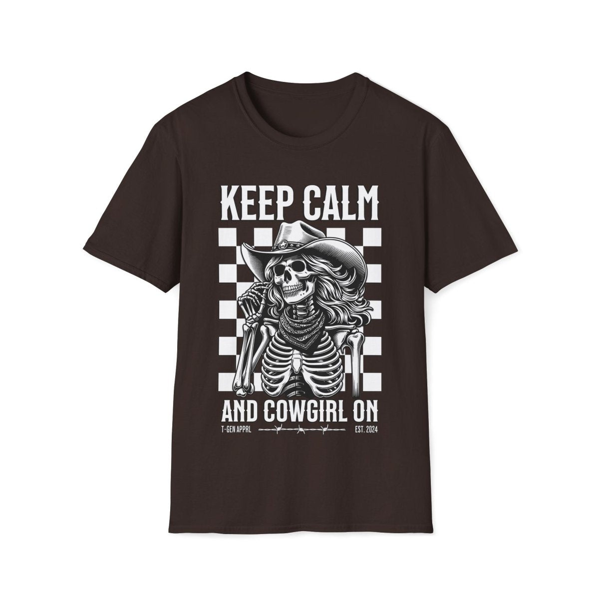 Keep Calm And Cowgirl On Unisex T-Shirt - T - Generates