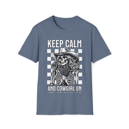 Keep Calm And Cowgirl On Unisex T-Shirt - T - Generates