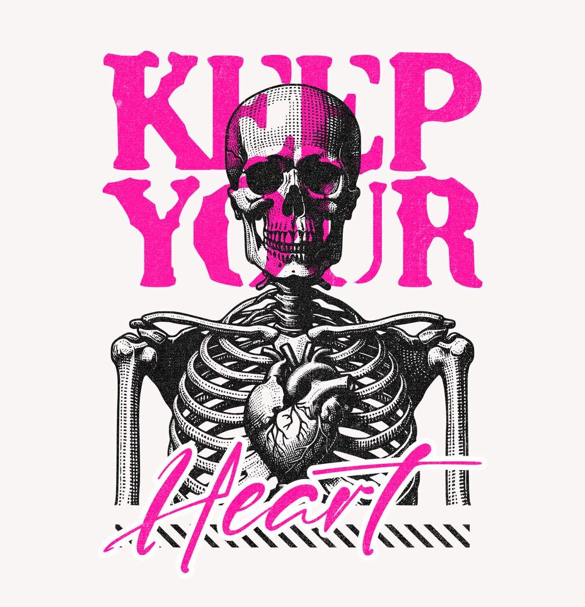 Keep Your Heart Emo Valentines Day Unisex T-Shirt - T - Generates