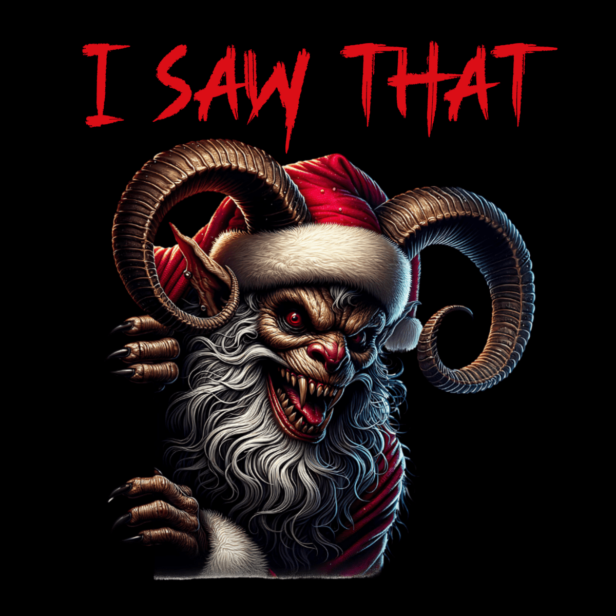 Krampus I Saw That Christmas Unisex T-Shirt - T - Generates