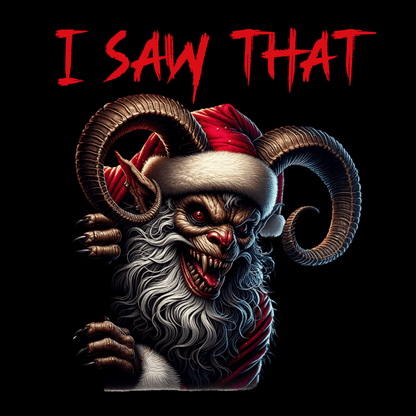 Krampus I Saw That Christmas Unisex T-Shirt - T - Generates