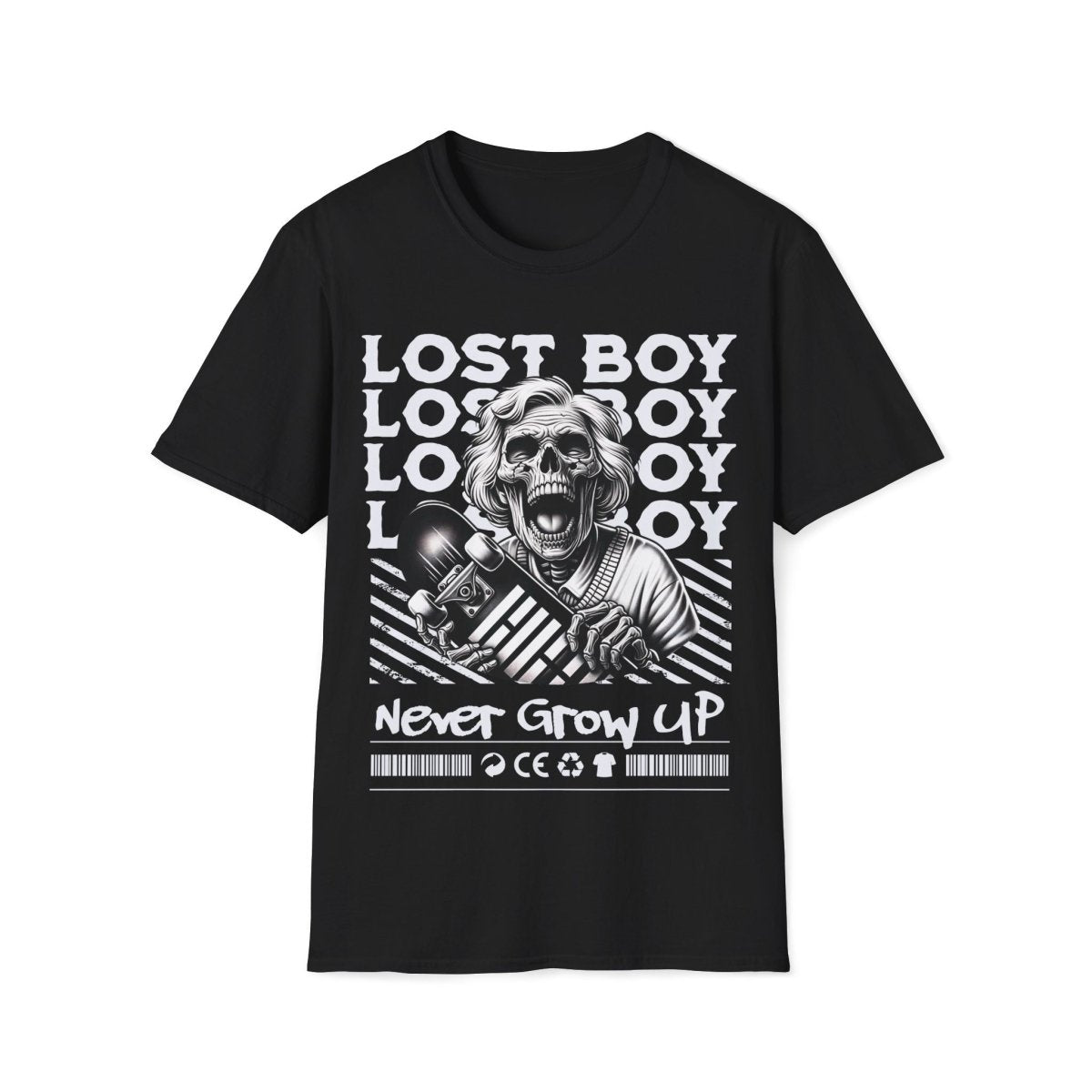 Lost Boy Never Grow Up Skateboarding Unisex T-Shirt - T - Generates