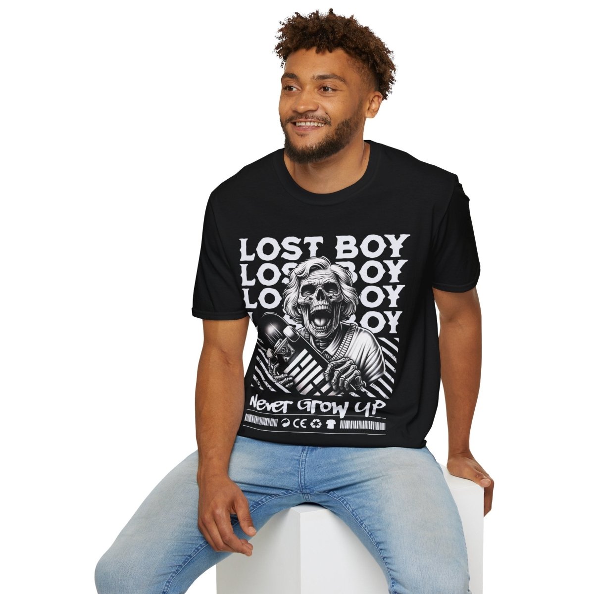 Lost Boy Never Grow Up Skateboarding Unisex T-Shirt - T - Generates