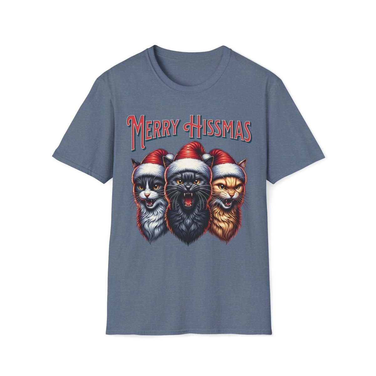 Merry Hissmas Cat Christmas Unisex T-Shirt - T - Generates