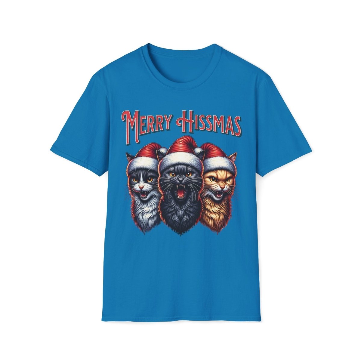 Merry Hissmas Cat Christmas Unisex T-Shirt - T - Generates
