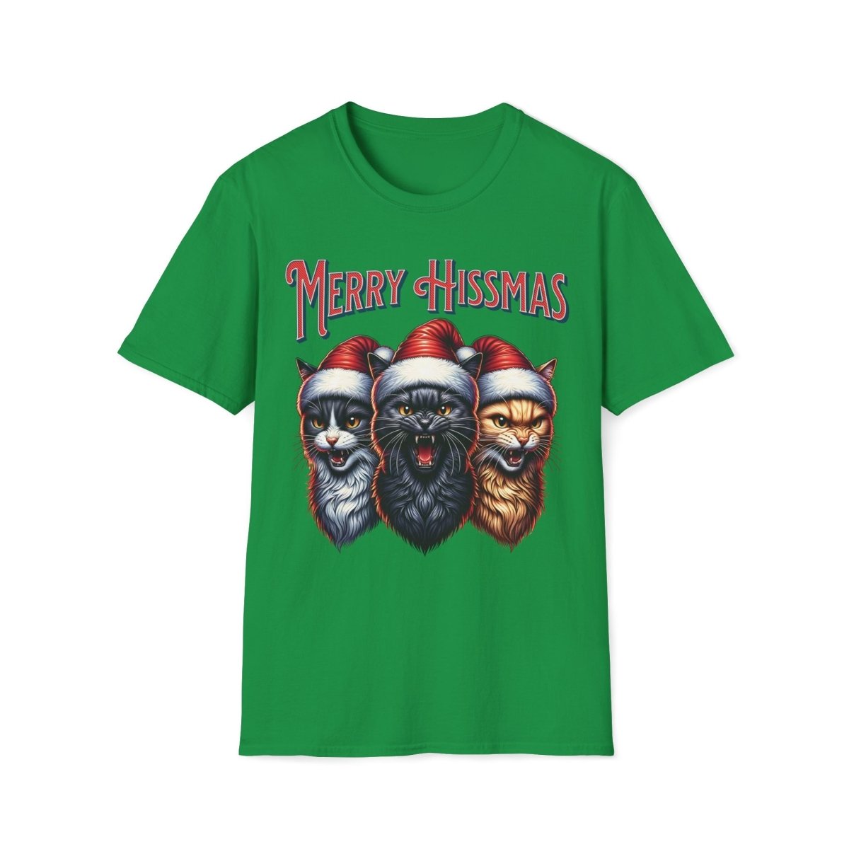 Merry Hissmas Cat Christmas Unisex T-Shirt - T - Generates