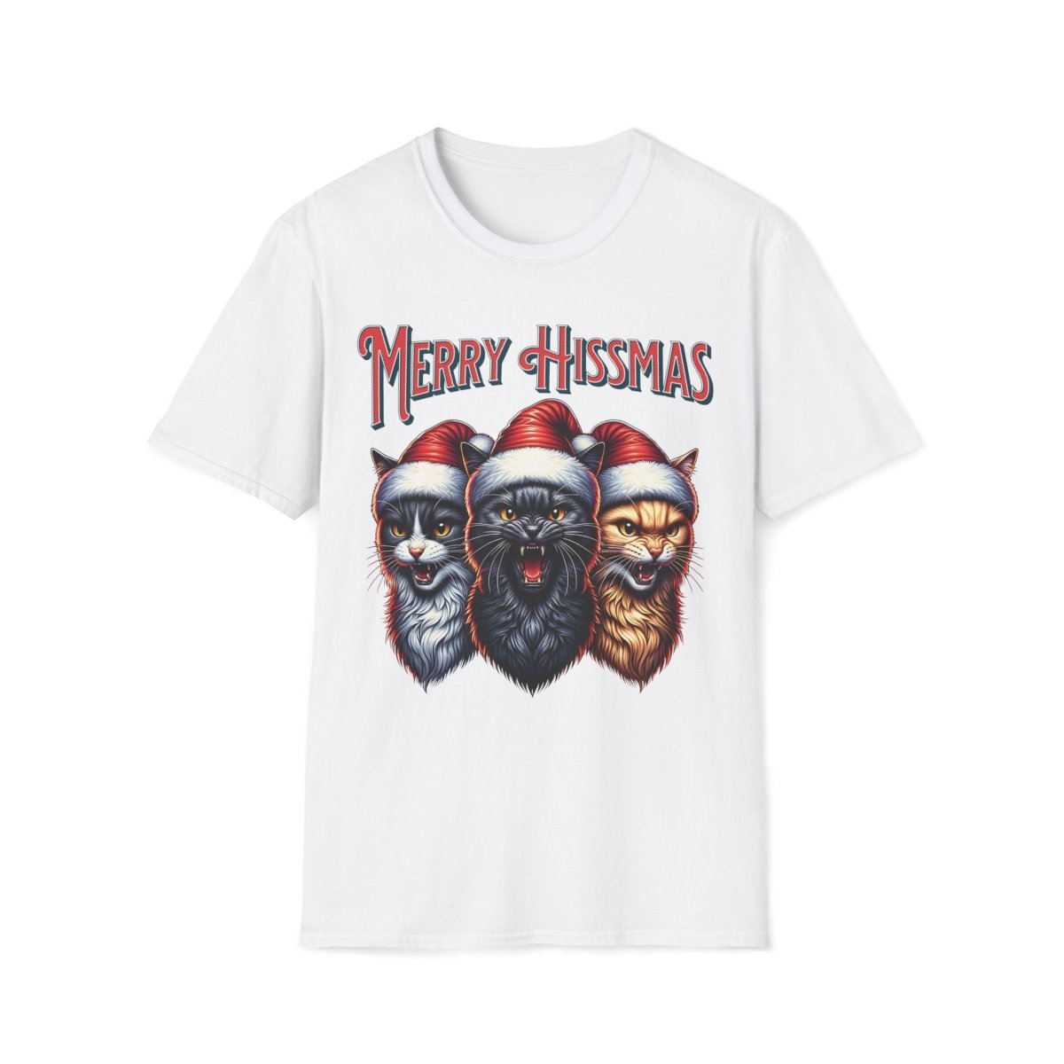 Merry Hissmas Cat Christmas Unisex T-Shirt - T - Generates