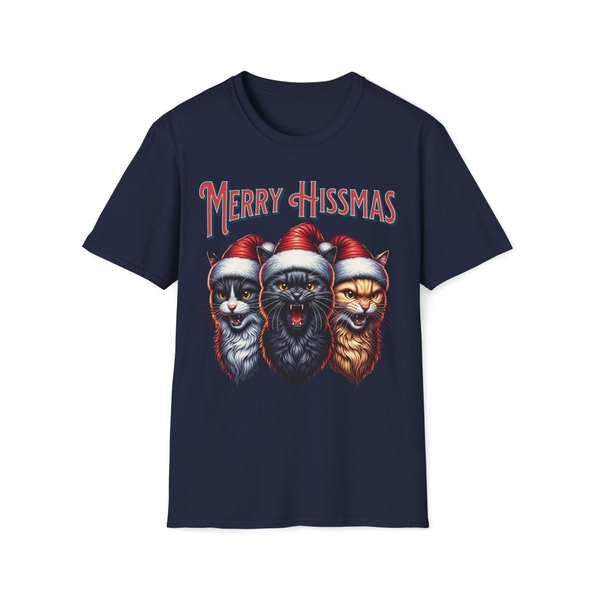 Merry Hissmas Cat Christmas Unisex T-Shirt - T - Generates