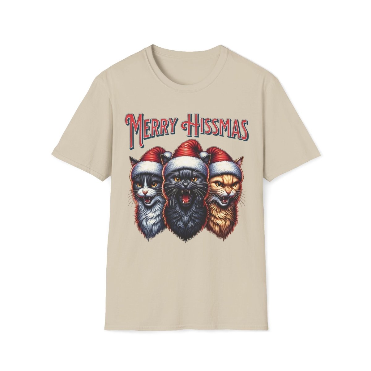 Merry Hissmas Cat Christmas Unisex T-Shirt - T - Generates