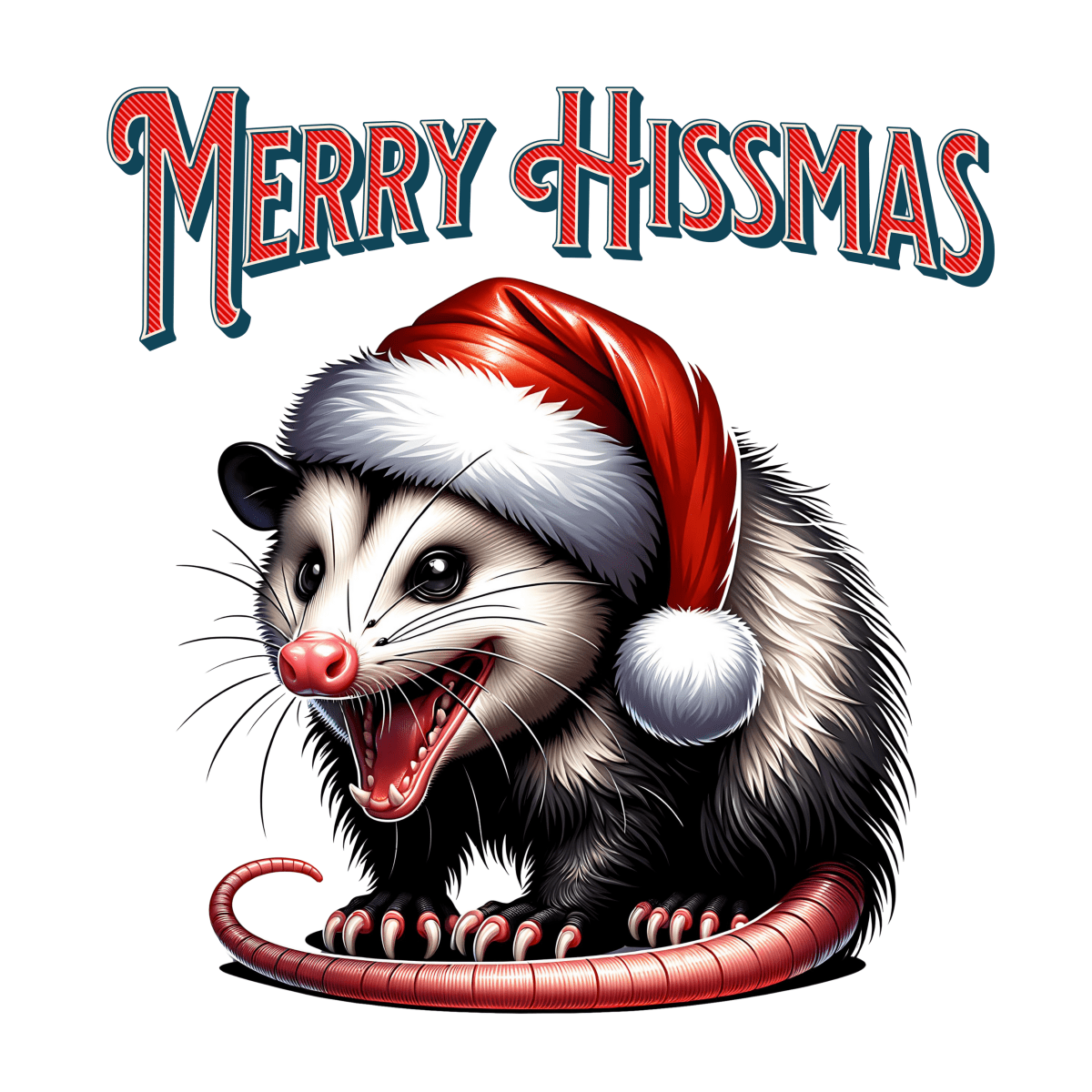 Merry Hissmas Possum Christmas Unisex Shirt - T - Generates