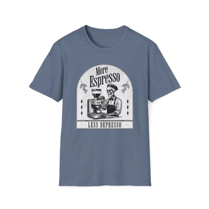 More Espresso Less Depresso Unisex T-Shirt - T - Generates